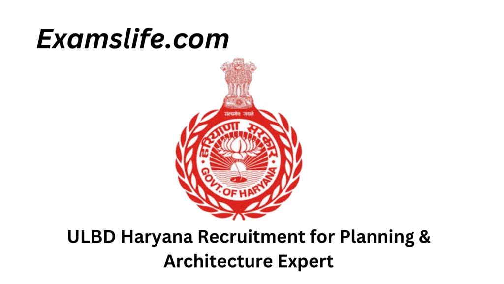 ULBD Haryana Recruitment for Planning & Architecture Expert