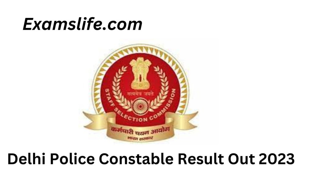 Delhi police constable result out 2023