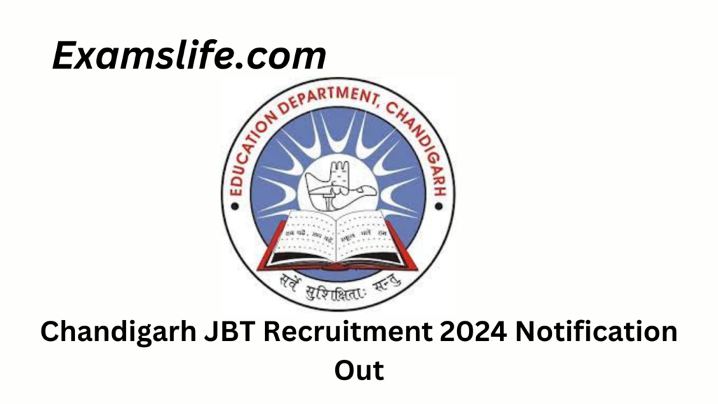 Chandigarh JBT Recruitment 2024 Notification Out