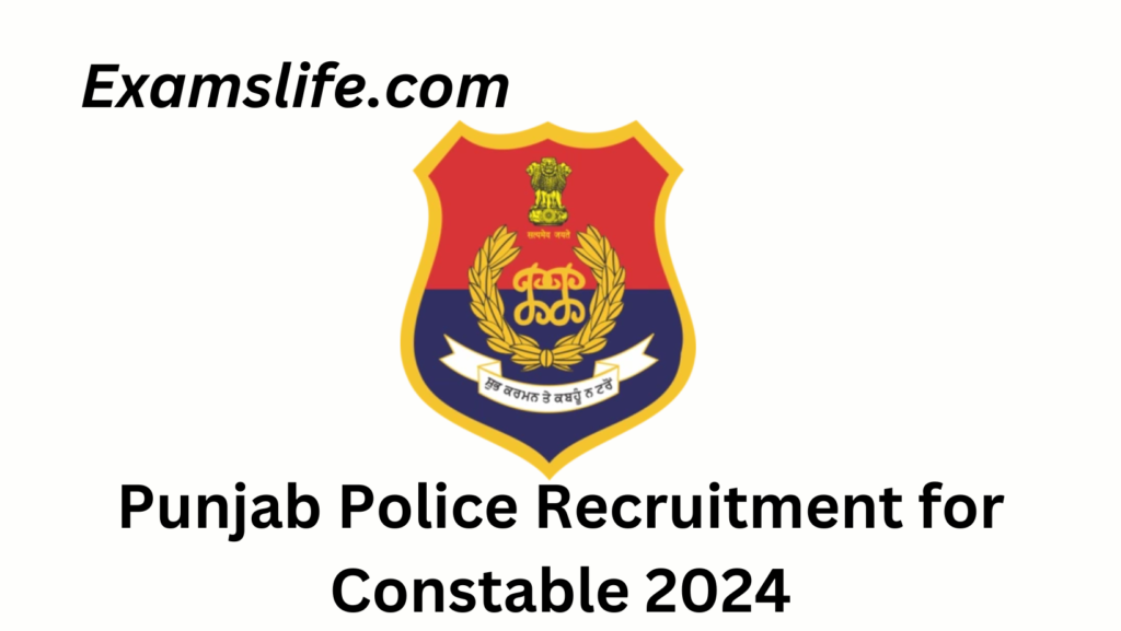 Punjab Police Recruitment for Constable 2024